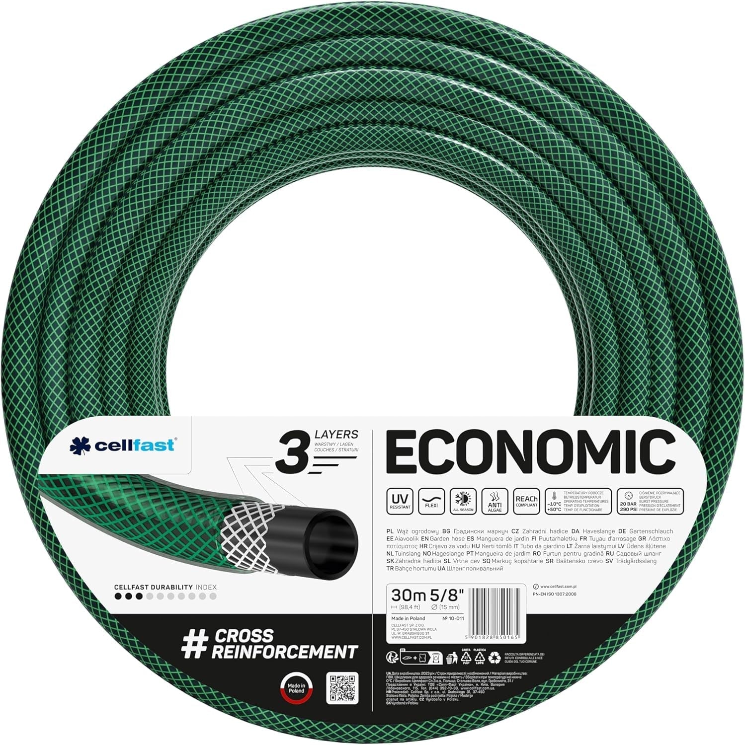 Trädgårdsslang Cellfast ECONOMIC 20m, 5/8", 10-010