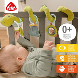 Fehn Activity Spiral Dino - push and pull barnvagnsleksak - babydinosaurieleksak för säng, lekplats, barnvagn och bilbarnstol - motoraktivitetsleksak för spädbarn och småbarn från 0+ månader Babyleksaker Naty Shop
