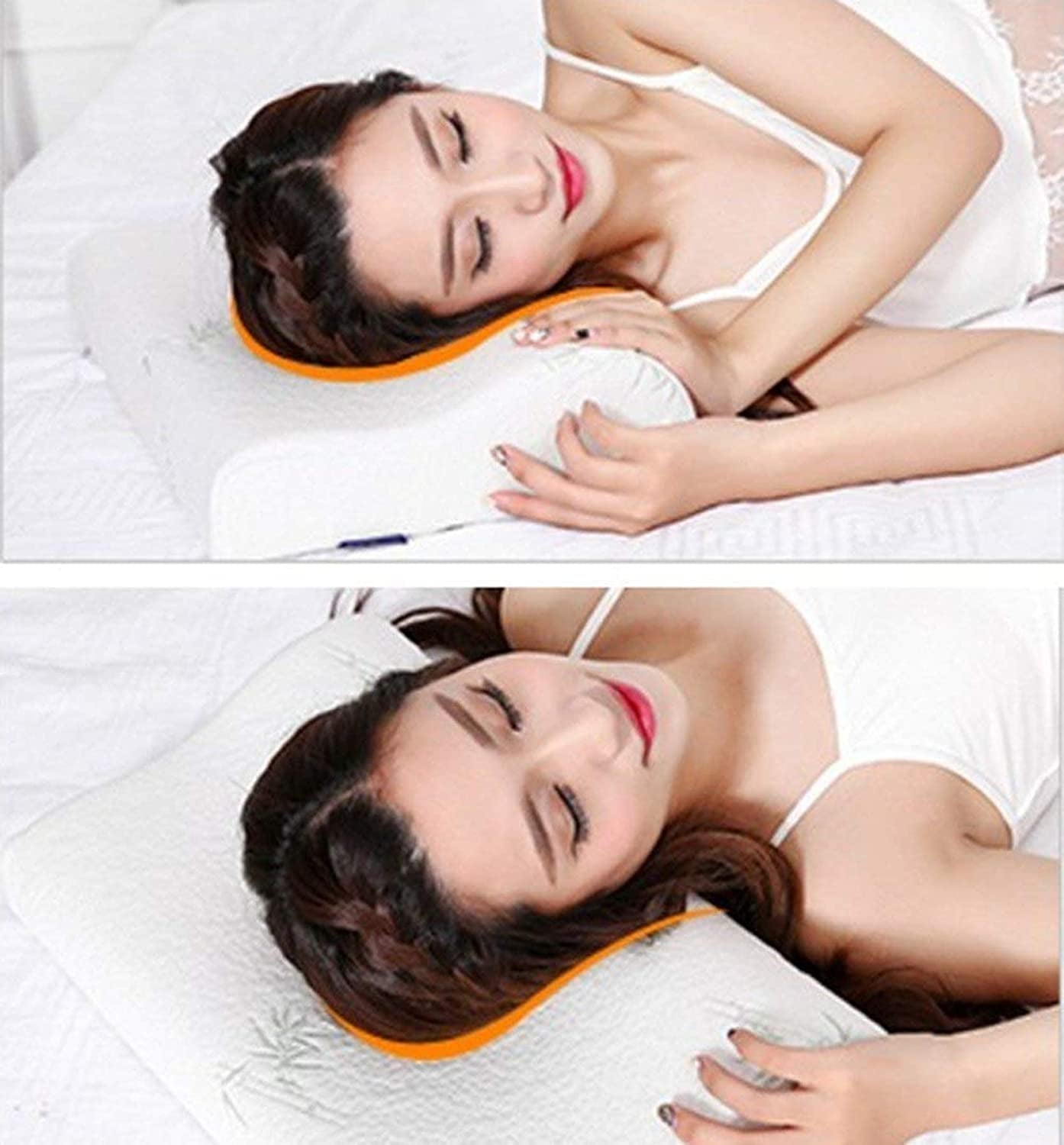 Memory Foam kudde, nackstödskudde, ergonomisk nackkudde för olika sovställningar med avtagbart överdrag Cervikala ortopediska kuddar Naty Shop