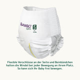 Bambo Nature blöjor, storlek 5 (11-17 kg) - Månadslåda med 95 | Blöjor med förbättrat läckageskydd | Ultimat komfort och frihet för aktiva barn | Dermatologiskt testade blöjor