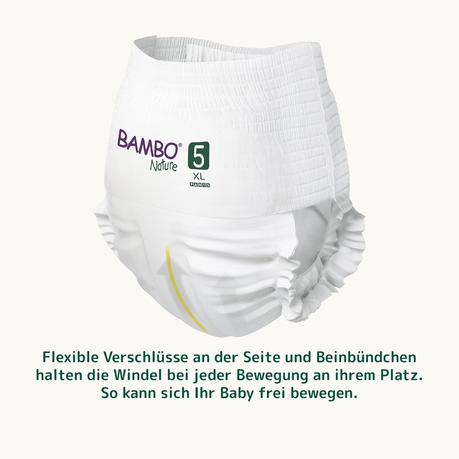 Bambo Nature blöjor, storlek 5 (11-17 kg) - Månadslåda med 95 | Blöjor med förbättrat läckageskydd | Ultimat komfort och frihet för aktiva barn | Dermatologiskt testade blöjor