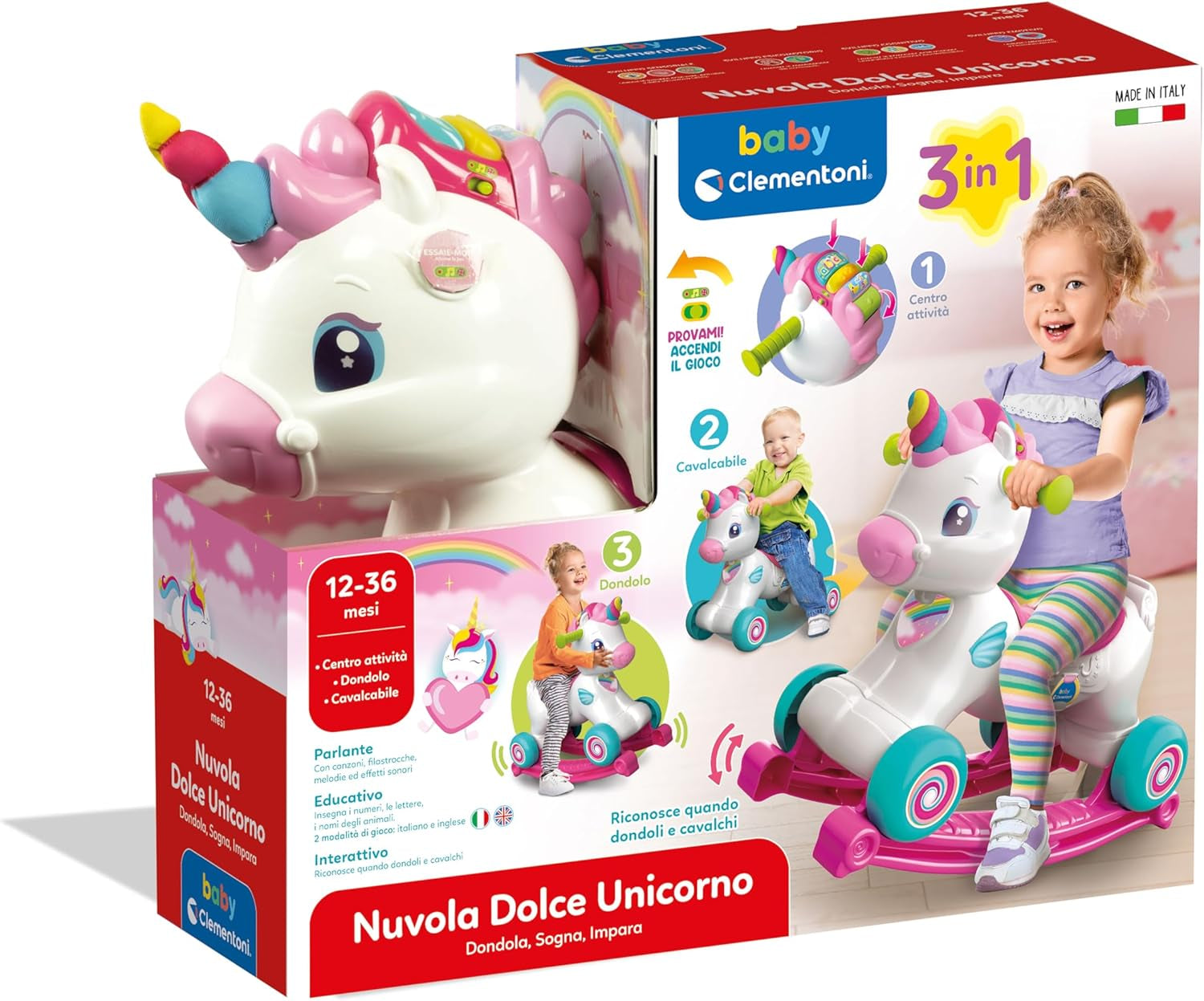 Clementoni 17855 Djurens första steg, flerfärgade leksaker Bebe Naty Shop