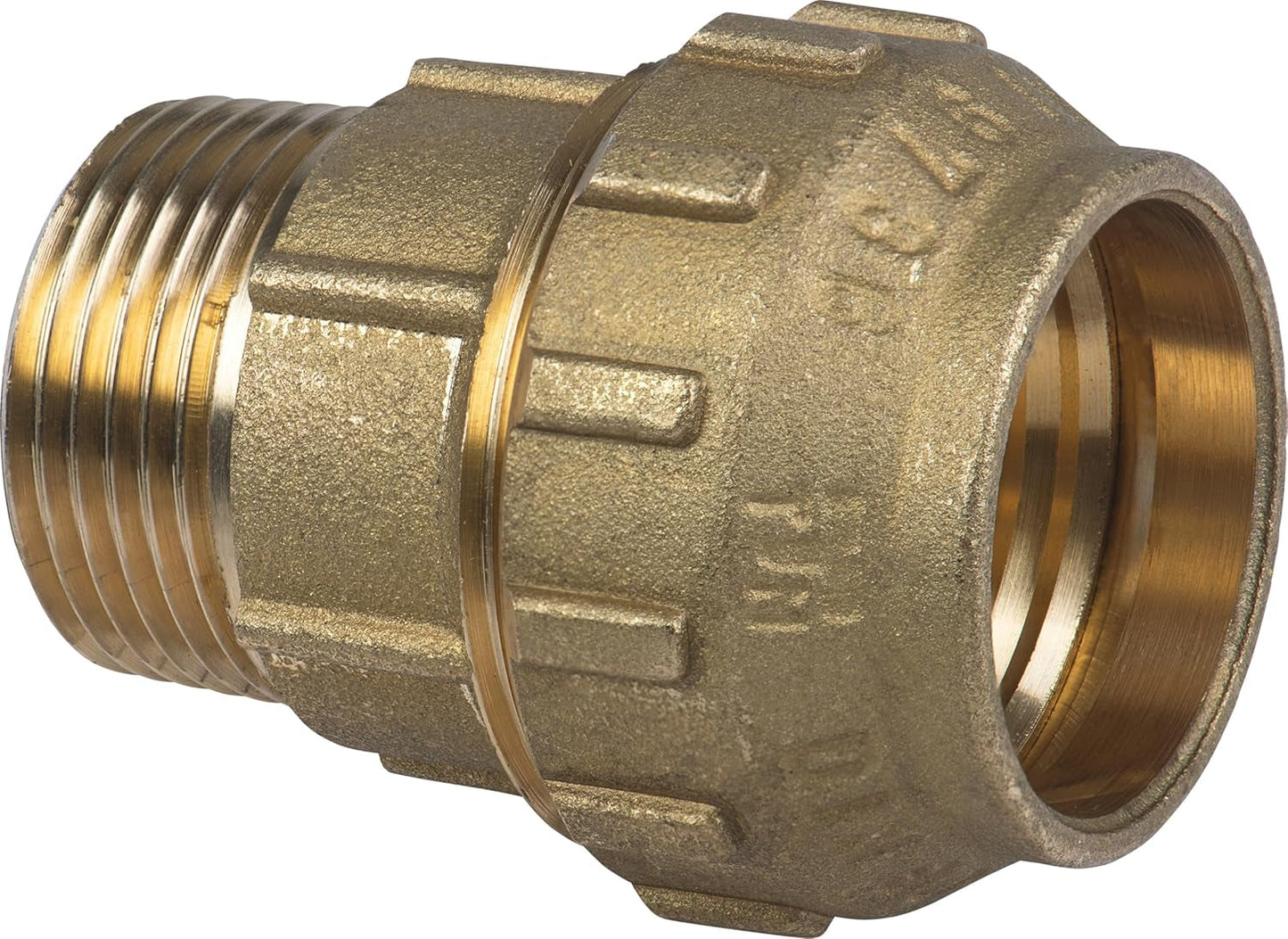 Cornat kompressionskoppling - utvändig gänga Ø 32 mm x 1 tum - mässing - med en utvändig gänga - PE-HD röranslutning / T617532