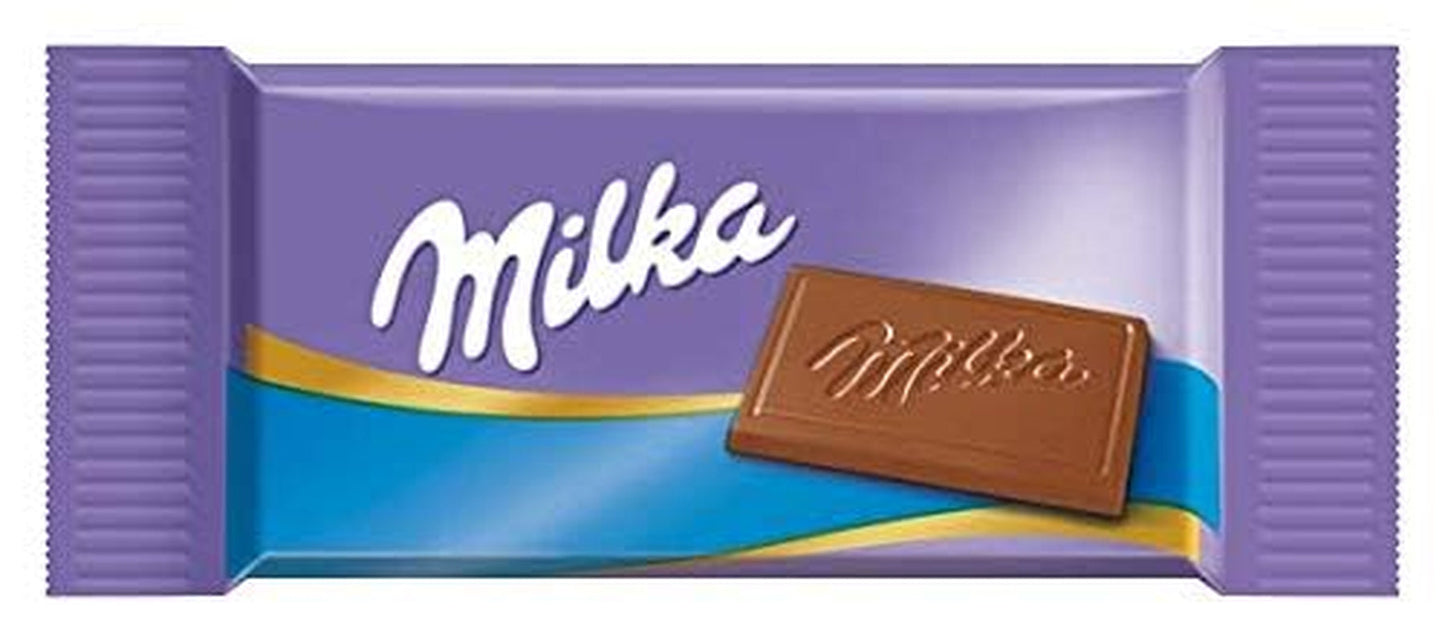 Milka Naps Mix – Mini chokladrutor i 4 sortiment: alpmjölk, jordgubbar, hasselnötter, kakaokräm – 1 x 1 kg