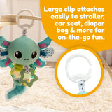 LAMAZE Alise Axolotl - Clip & Go Barnvagnsleksak - Sensoriska babyleksaker - 0-6 månaders tidig inlärningsleksaker - Expertdesignade för nyfödda - Babyshowerpresenter Bebe Naty Shop Toys