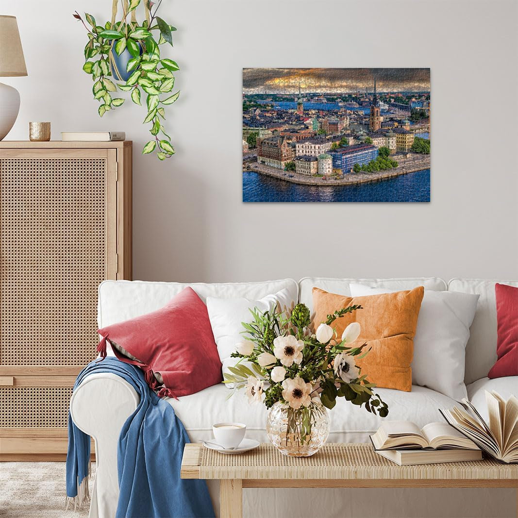 Ravensburger Puzzle Scandinavian Places 12000114 - Stockholm, Sverige - 1000 bitars pussel för vuxna och barn över 14 Puzzle Naty Shop
