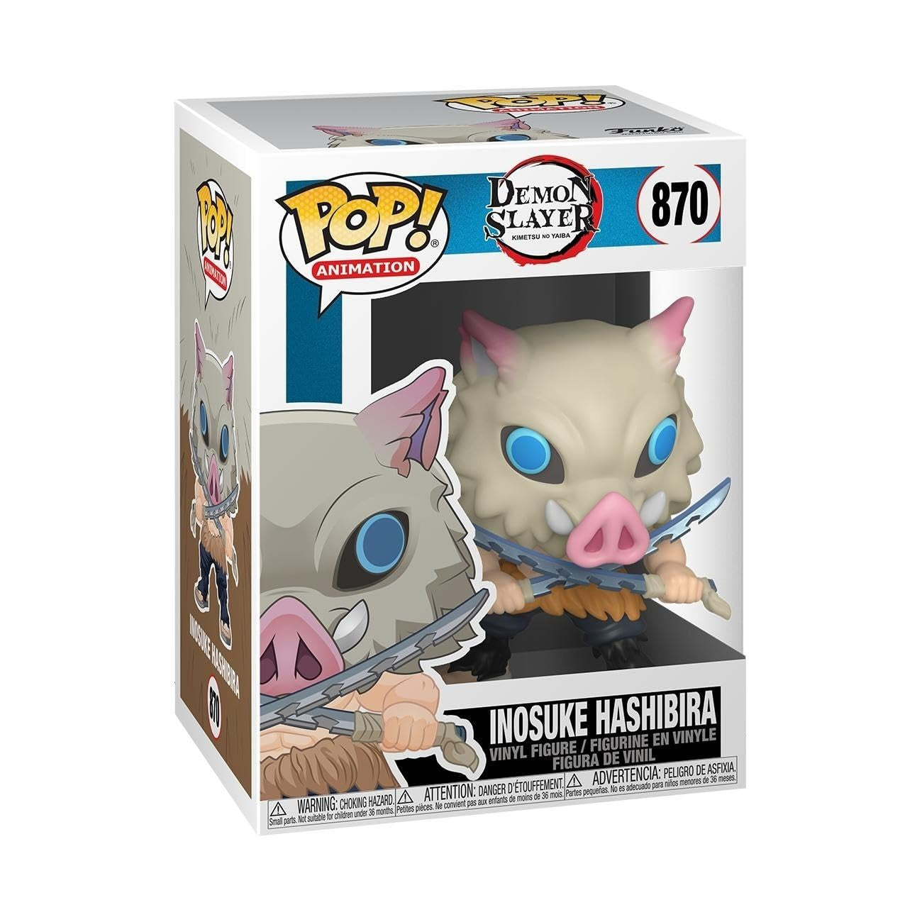Funko Pop! Animation: Demon Slayer - Inosuke Hashibira - Vinyl Samlarfigur - Presentidé - Officiell handelsvara - Leksaker för barn och vuxna - Animefläktar - Modellfigur för samlare Actionfigurer Naty Shop Standardtitel