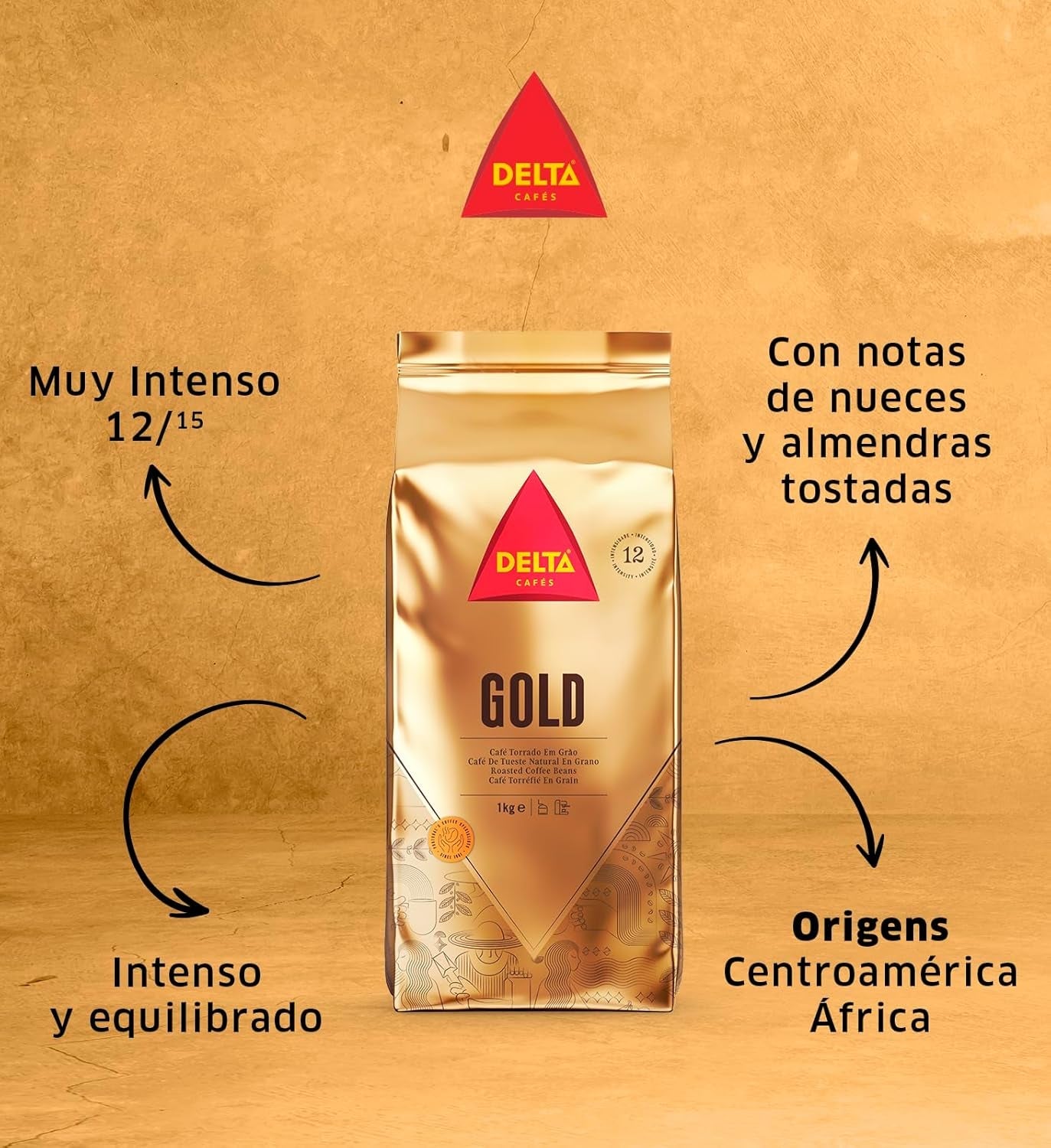 Delta GOLD kaffebönor (1 kg)