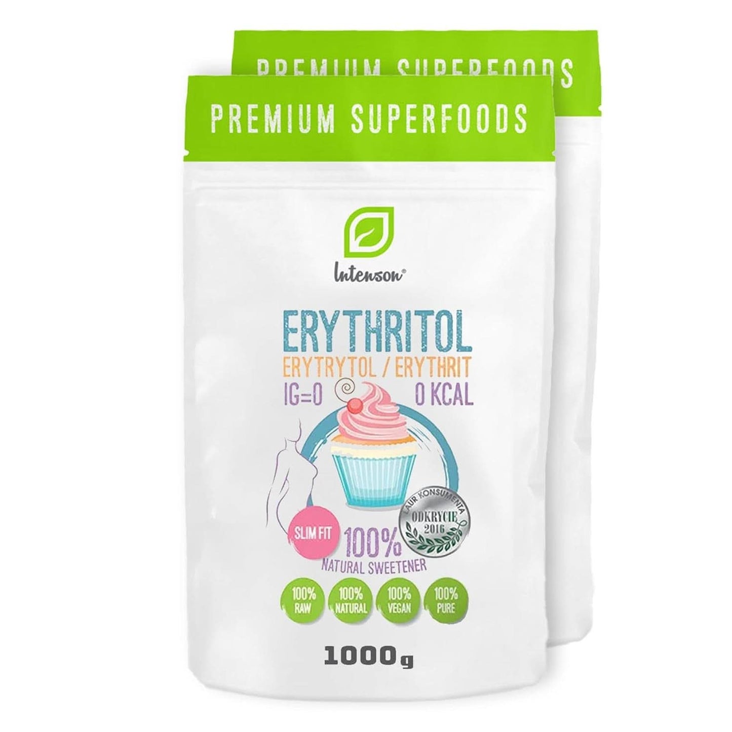 Erythritol - Naturligt sockeralternativ, 2 kg sötningsmedel Naty Shop