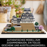 LEGO Architecture Himeji Castle, Vuxen Model Kit, Landmark Collection, Creative Gardening and Japanese Culture Fan Set med Cherry Blossom Tree, Present till honom och hennes 21060 byggset Besuche den LEGO-Store