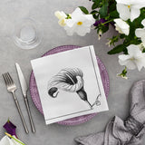 PAW - Airlaid servetter - Tygliknande (40 X 40 Cm) I 50 stycken I För begravningsgudstjänst, Begravningsfest, Begravning, Farväl I Högkvalitativa Bordsdekoration Tygservetter - Minnesblomma I Minnesblomma