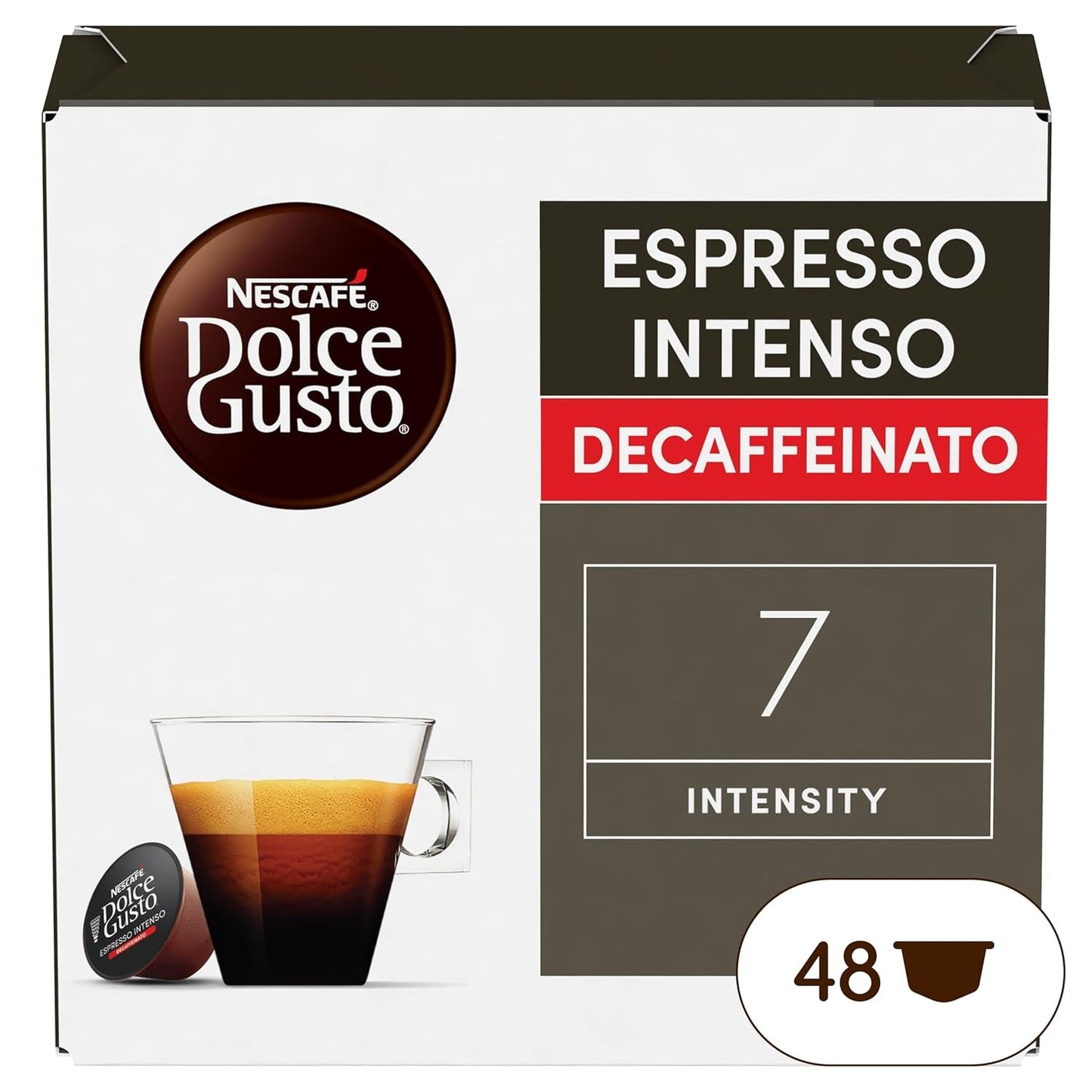 Nescafé Dolce Gusto Café Dolce Gusto Espresso Intenso Desc. | Nestle Pack 3 Kisten Mit 18 Kapseln,Die Jewells 16 Einheit(3er Pack)