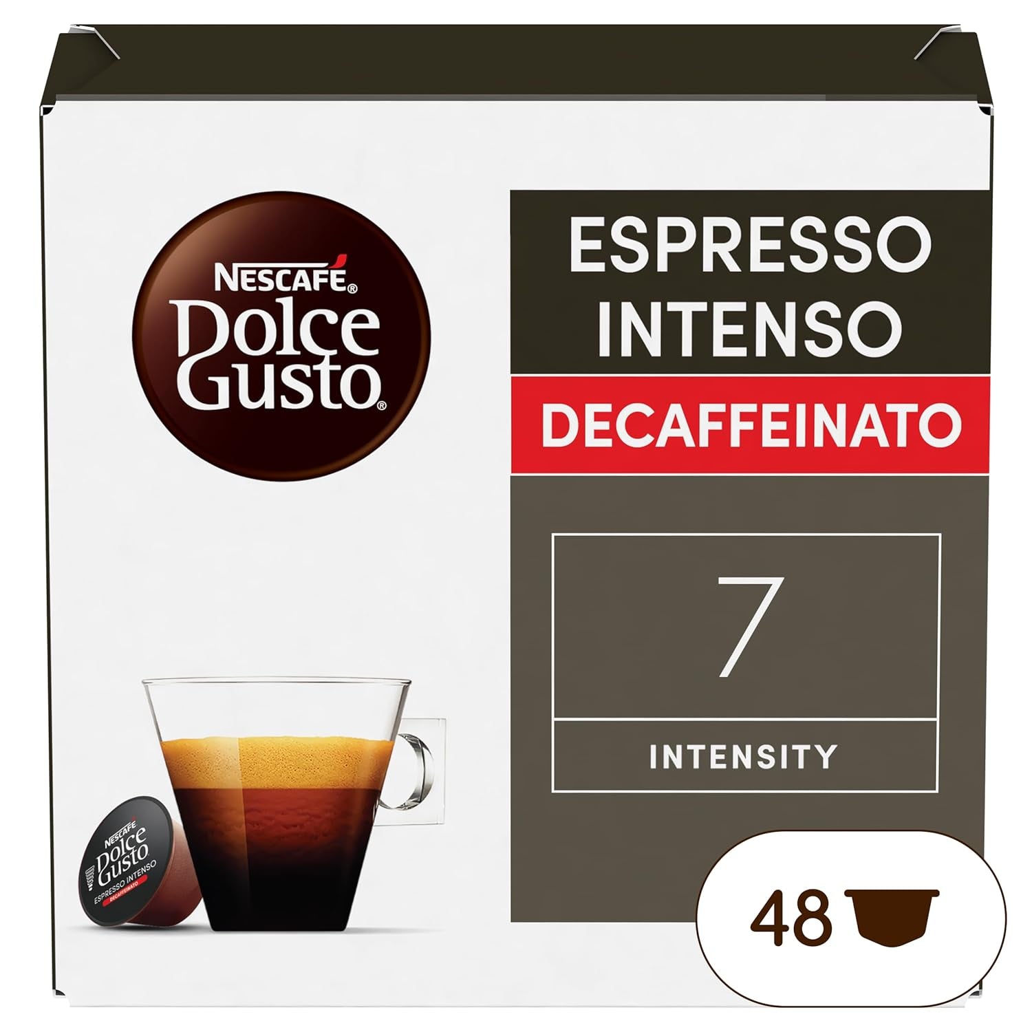 Nescafé Dolce Gusto Café Dolce Gusto Espresso Intenso Desc. | Nestle Pack 3 Kisten Mit 18 Kapseln,Die Jewells 16 Einheit(3er Pack)