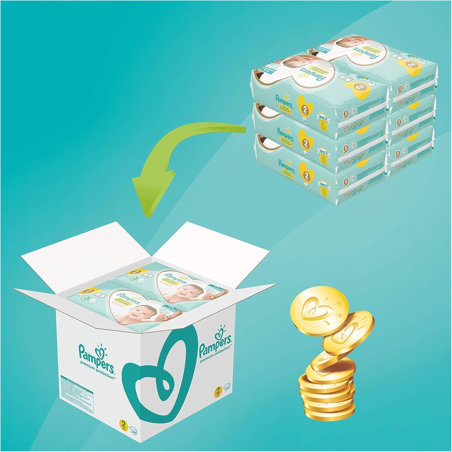 Pampers Premium Protection Pounds, storlek: 0
