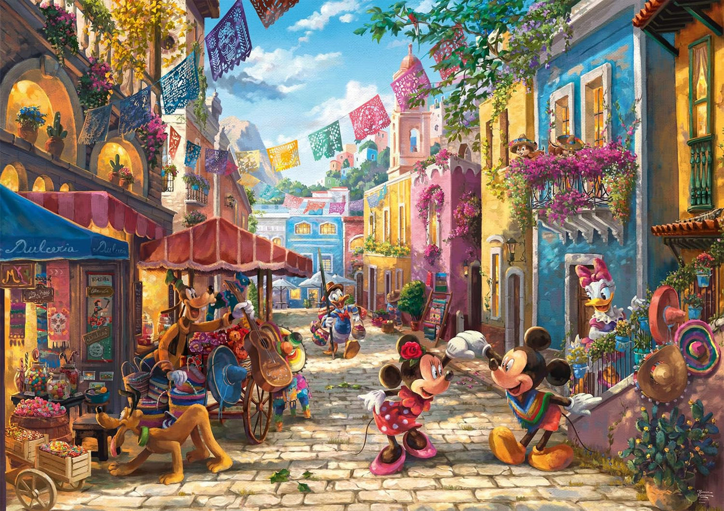 Schmidt Spiele 57397 Thomas Kinkade, Disney, Mickey och Minnie i Mexiko, pussel 6000 bitar Puzzle Naty Shop