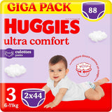 Huggies Ultra Comfort, Trosblöjor, Storlek 5 (12-17 kg), Förpackning med 68 Trosblöjor