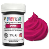 Matfärgspasta Sugarflair Colourflex Extra Pink Paste - Ätbar matfärg för smörkräm, choklad, sockerpasta, glasyr, fondant, kakmixar, deg med mera - 25g