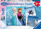 Ravensburger barnpussel - 09264 Adventures in Winterland - pussel för barn från 5+ år, Disney Frozen pussel med 3X49 bitar Pussel Naty Shop Standardtitel
