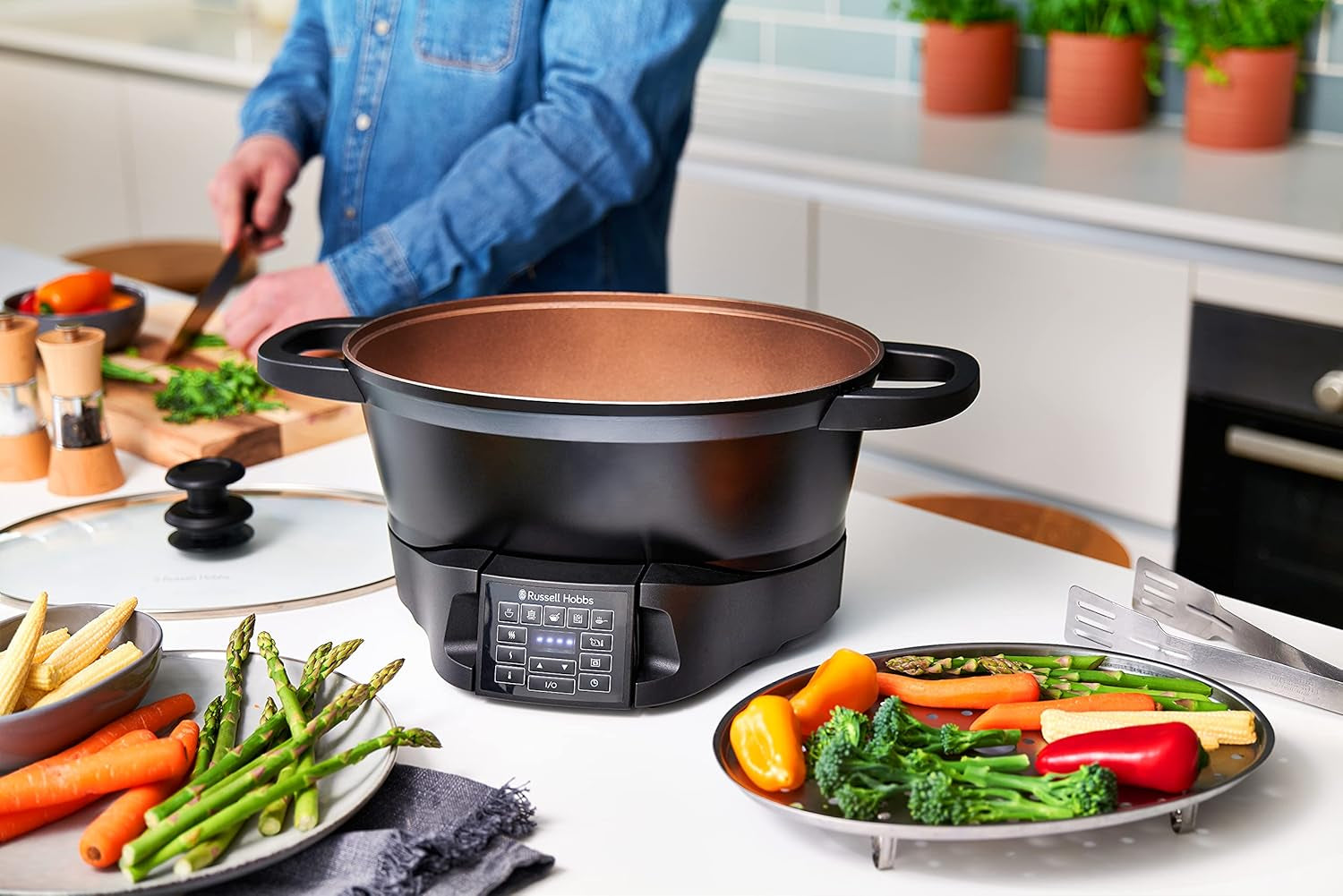 Multicooker Russell Hobbs 6,5L, digital display, 8 matlagningsfunktioner Slow Cooker Naty Shop