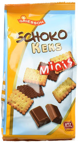 Griesson Chocolate Mini Biscuits Pack om 12 (12 påsar x 125g)