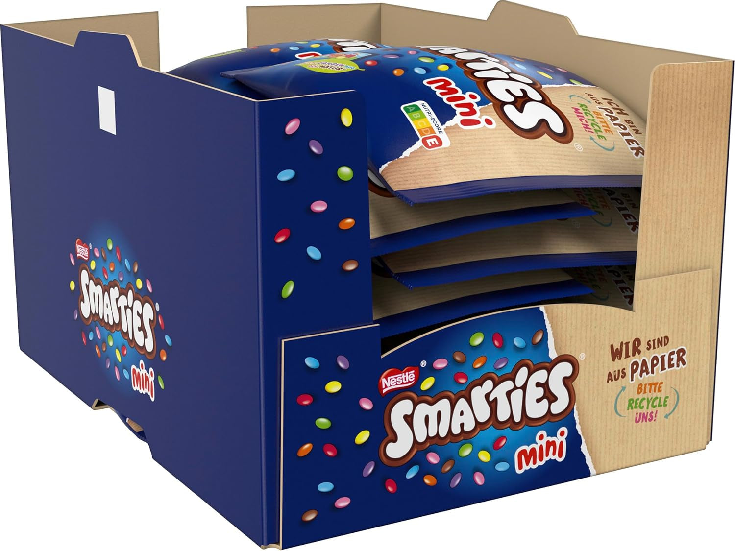 Nestlé SMARTIES Mini, små linser med mjölkchoklad, individuellt förpackade, förpackning om 16 (16 x 187 g)