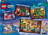 LEGO City adventskalender 2024, adventspresent för barn från 5 år, 24 överraskningar, minifigurer i juloveraller, jultomten och frun jultomten, julklapp 60436 Byggset Besuche den LEGO-Store