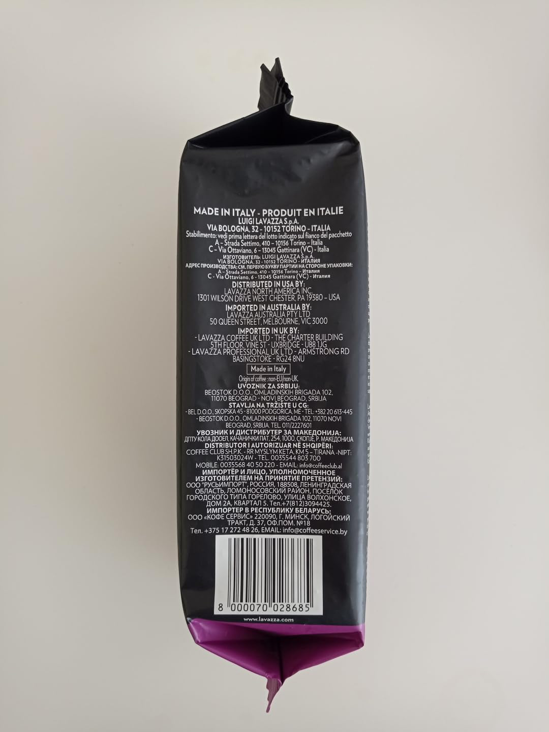 Lavazza Expert Gusto Forte Espresso - 1 kg ganze Kaffee-Bohne, 100 % Robusta