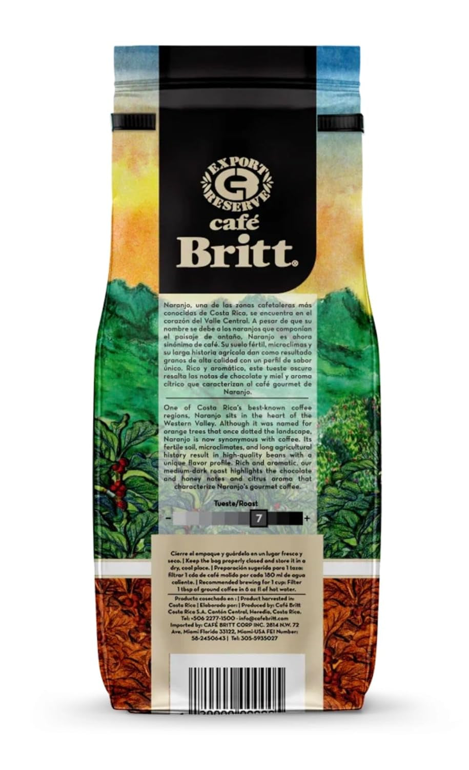 GOURMET ALTOZANO KAFFE från Costa Rica DE LA NARANJO Kaffe hela bönor 340 g