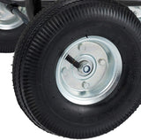Relaxdays slangvagn, mobil slangupprullare, 1/2" och 3/4" anslutning, slang upp till 80 m, 2 hjul, metall, svart