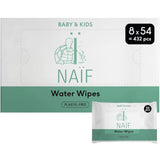 Naïf Plastikfreie Feuchttücher 432 Stück (8Er X 54 Feuchttücher) - Pflege Für Babypo, Körper Und Gesicht - 99% Aus Wasser - 0% Parfüm Und Alkohol - Nachhaltige Feuchttücherbox Eukalyptus Sensitiv Naty Shop 54 Stück (8Er Pack)