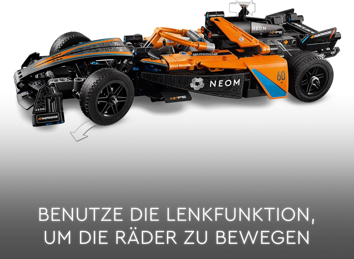LEGO Technic NEOM Mclaren Formula E racingbil, racerbilleksak för 9 år gamla pojkar och flickor, modellbilsats, inredning för barnrum, födelsedagspresentidé 42169 Byggset Beuche den LEGO-Store