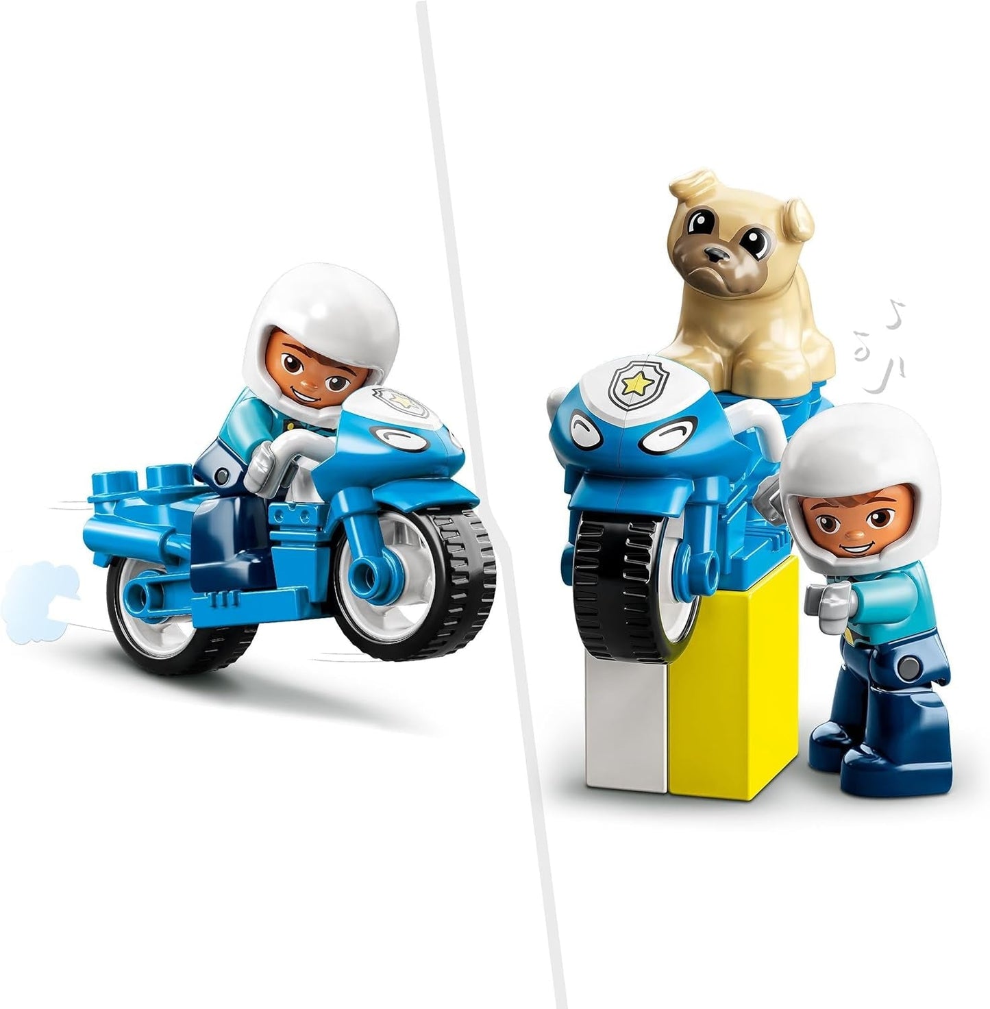 LEGO 10967 DUPLO polismotorcykel, Polisleksak för småbarn från 2 år, Idealisk leksak för motorik för bebisar, Leksaksmotorcykel Byggset Besuche den LEGO-Store