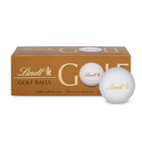 Lindt Schokolade - Golfbollar | 110 G| Drei Golfbälle Aus Lindt Vollmilch-Schokolade Mit Nougatcremefüllung Und Waffelstückchen | Pralinengeschenk | Present till golfare | Schokoladengeschenk Naty Shop