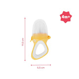 Badabulle barnmatare med skyddsöverdrag, ergonomiskt handtag, lugnar tandköttet och introducerar nya smaker, från 4 månader, BPA-fri