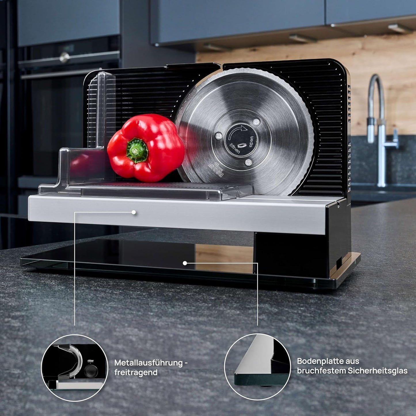 Ritter Sono 2 Elektrisk multifunktionsskärare Rasnite och Slicers Naty Shop