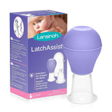 Lansinoh Latch Assist Nipple Everter med fodral för ammande mammor, erbjuder tillfällig korrigering av platta eller inverterade bröstvårtor, 2 storlekar koner i förpackningen och hygienisk bärväska Accesorii Hrana si Alaptare Bebe Naty Shop Latchassist Brustwarzenformer