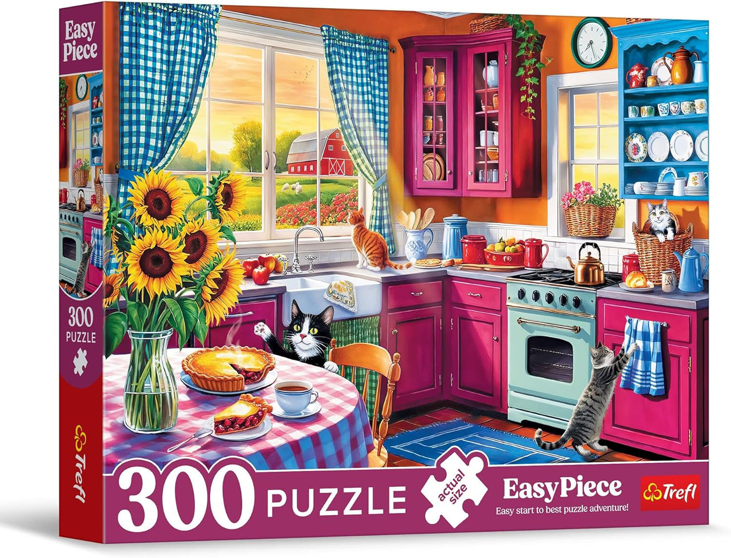 Trefl - Easypiece Puzzle: Morning in the Kitchen - 300 bitar - stora bitar, enkelt pussel, för vuxna och barn 10+ pussel Naty Shop Standardtitel