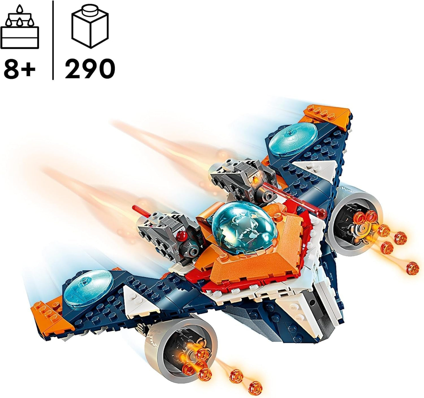 LEGO Marvel Rockets rymdskepp vs. Ronan byggbart rymdskeppset Guardians of the Galaxy Superhjältefigurleksakspresent för pojkar och flickor 8 år gamla 76278 Byggset Besuche den LEGO-Store