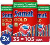 Somat Gold tabletter för diskmaskinen (105 tabletter) Köksdiskmedel Naty Shop 105 kapslar -