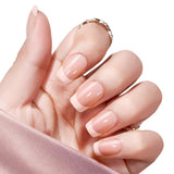 360 stycken franska konstgjorda naglar Medium rektangel falska naglar med falska nagelfilar Naturliga tips DIY Press On för damer och kvinnor