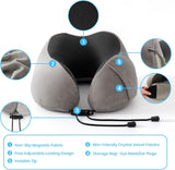 Good Nite Nackkudde Flygplan Nackkudde Resekudde Vuxen Nackkudde Bil Hemkudde Huvudkudde Ergonomisk Memory Foam Tvättbar med smal rygg Justerbar Grå resekuddar Naty Shop