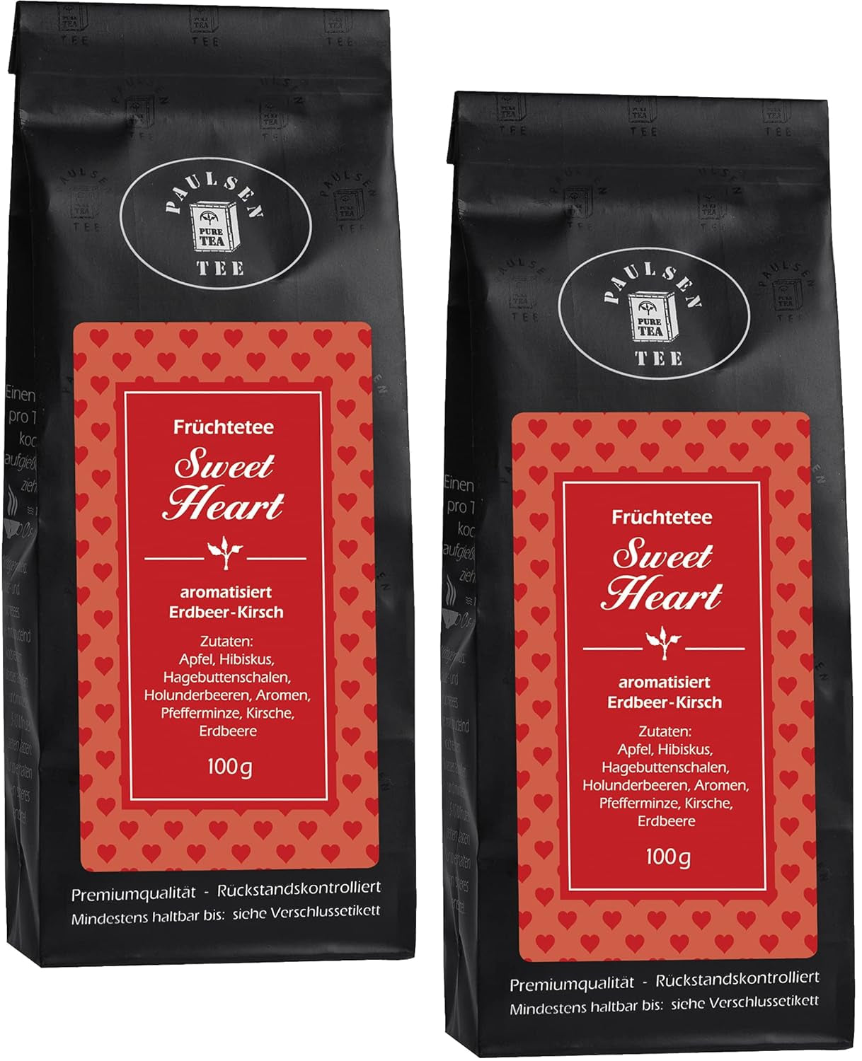 Sweet Heart 2 x 100 g Paulsen Tea Fruktte kontrollerat för rester