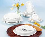 Seltmann Weiden 001.716175 Kompakt vit 30-delad servisset, vit/enkel