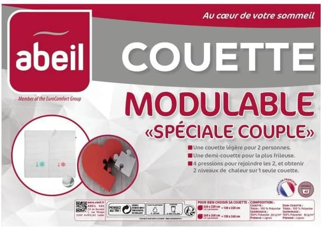 Abeil Couette Modulable Special Par 220 X 240 Cm Täcken och täcken Naty Shop
