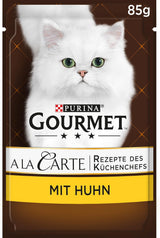 Gourmet A la Carte våt kattmat med kyckling, spenat och pastapärlor, förpackning om 26 (26 x 85 g)