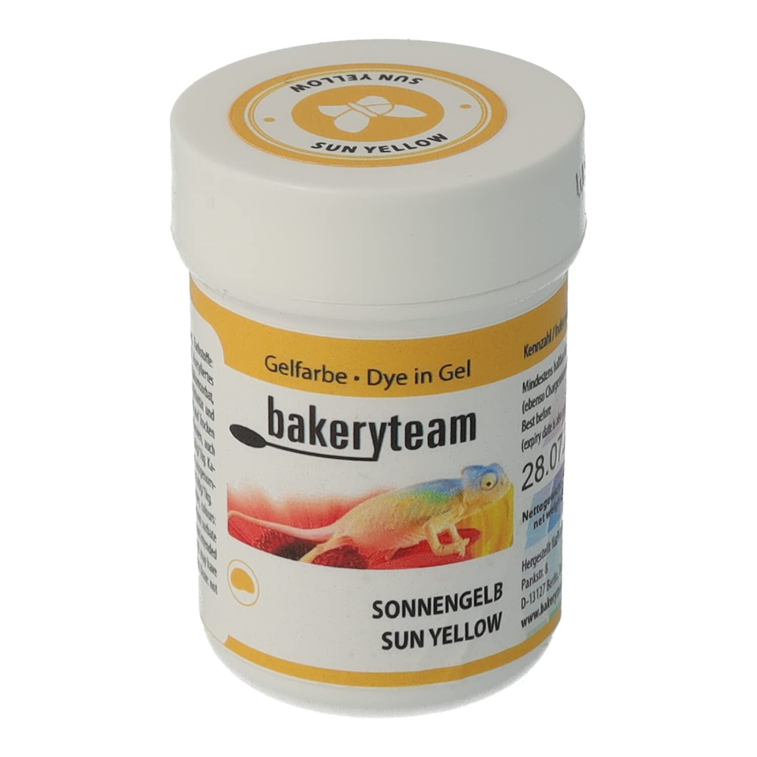 Bakeryteam matfärgningsgel för glasyr, ljusgul, 35 g