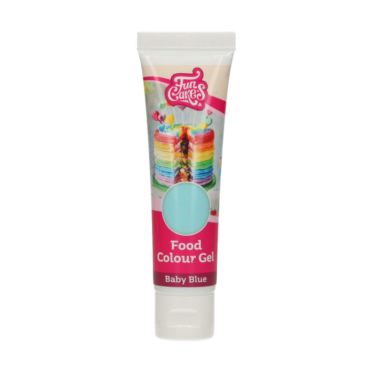 Livsmedelsfärg Funcakes Gel Blue Baby: Högkoncentrerad matfärg för deg, grädde, fondant och marsipan. Enkel dosering. En droppe för att skapa livfulla färger. Halal. 30 g.