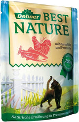 Dehner Best Nature Katzenfutter Multipack, Nassfutter, für ausgewachsene Katzen, je 2 x Kalb / Wild / Huhn / Kaninchen, 8 x 85 g påse (680 g)