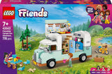 LEGO Friends husvagn, rollspelsbyggsats med leksakskaravan, present till tjejer från 7 år och uppåt, kreativ lekset med 3 minifigurer och illerdjursfigur 42663 Byggset Besuche den LEGO-Store