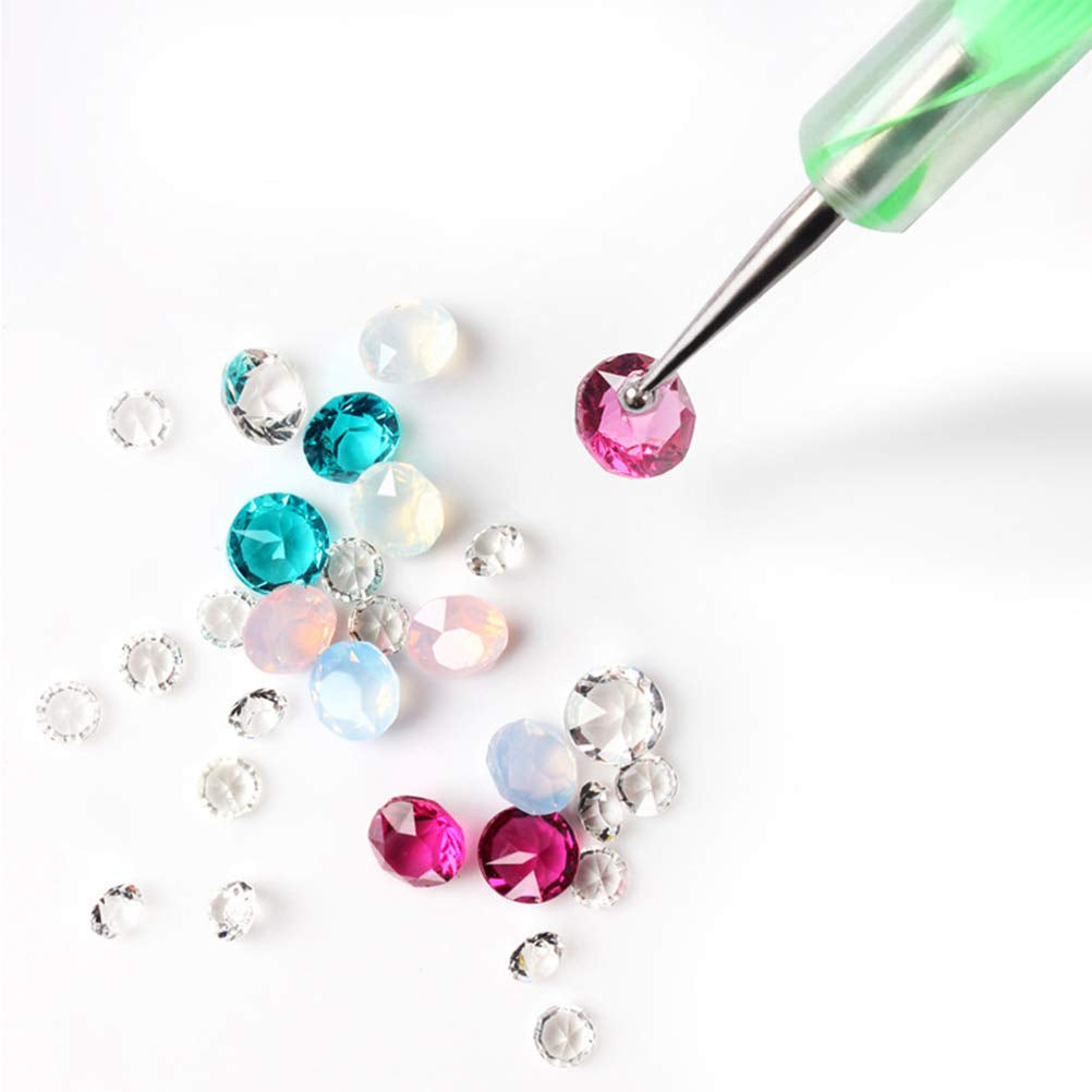 Nail Rhinestones med prickverktyg, 3D-nageldekoration, nagelglitterstenset, nagelkonstglitter, nageltillbehör Nageldesign med pincett